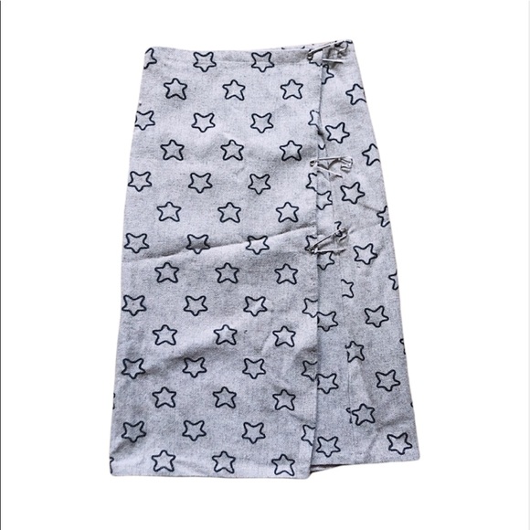 Star Midi High Waist Wrap Skirt - Picture 1 of 4